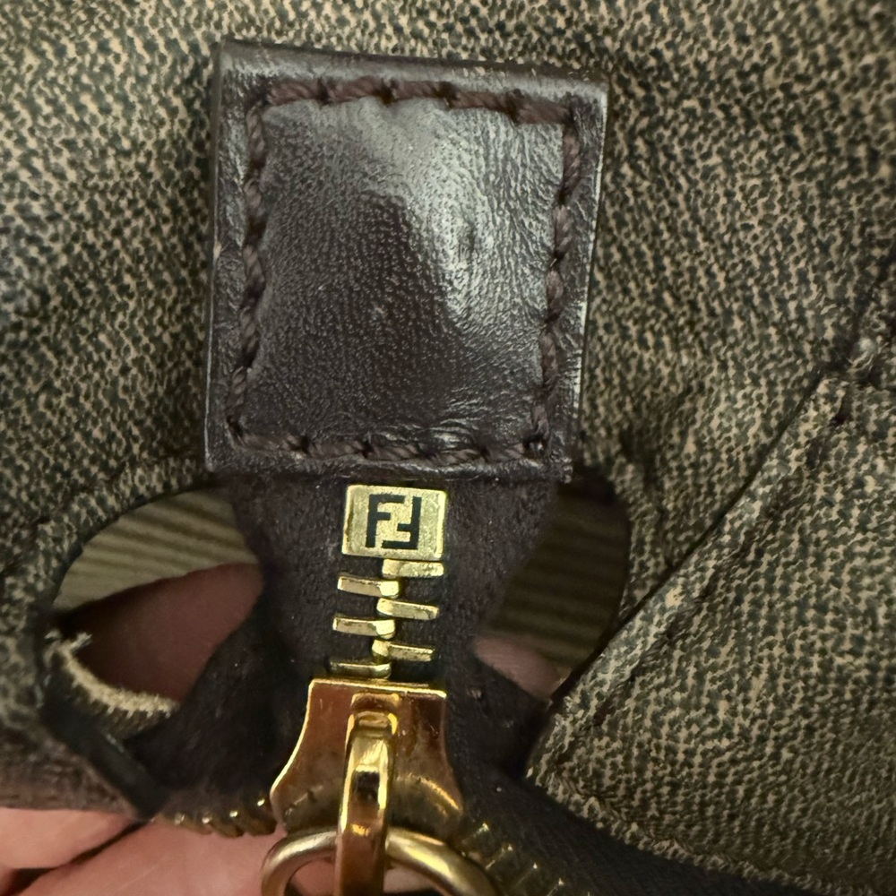 Fendi Brown & Tan Zucca Canvas Tote - Picture 7 of 9